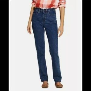 Lands' End Straight Leg Classic Fit Blue Jeans Blue Vista